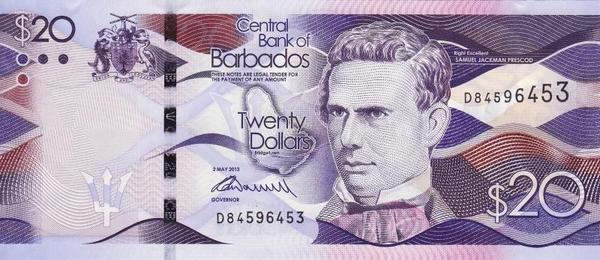 20 долларов 2013 Барбадос. 