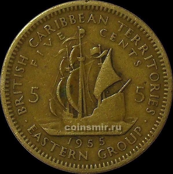 5 центов 1955 Британские Карибские территории.