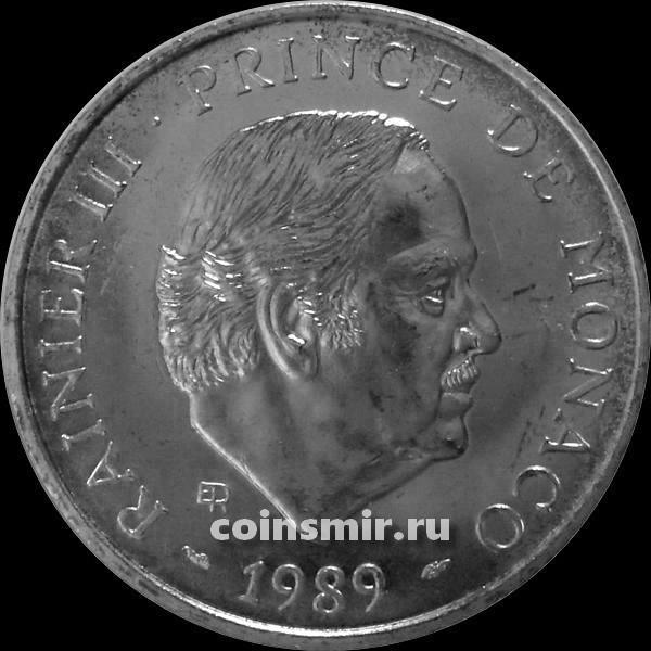 100 франков 1989 Монако. 40-лет правления князя Монако Ренье III.