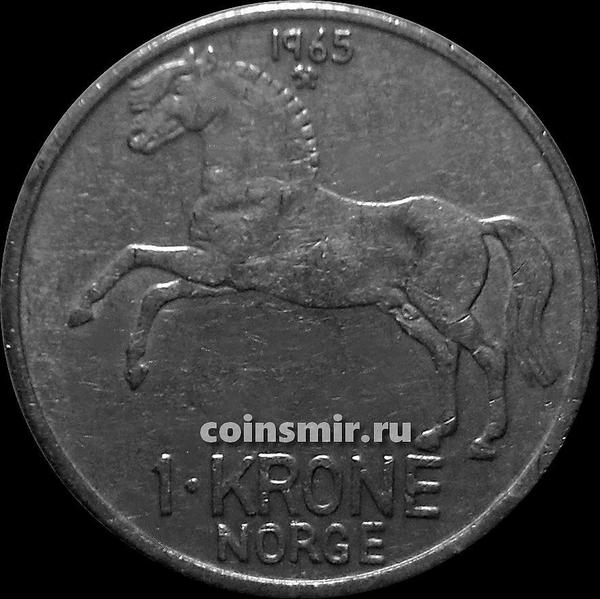 1 крона 1965 Норвегия. Лошадь.