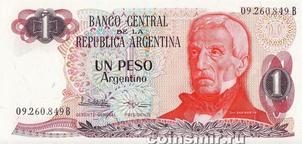 1 песо 1983-84 Аргентина.