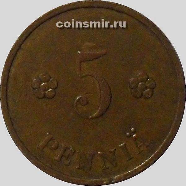 5 пенни 1938 Финляндия.
