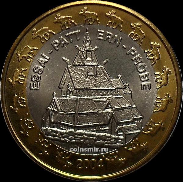 1 евро 2004 Норвегия. Европроба. Ceros.