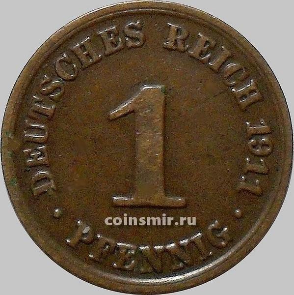 1 пфенниг 1911 А Германия.