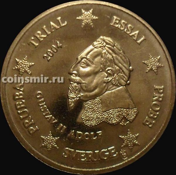 10 евроцентов 2004 Швеция. Европроба. Specimen. Король Густав II Адольф.
