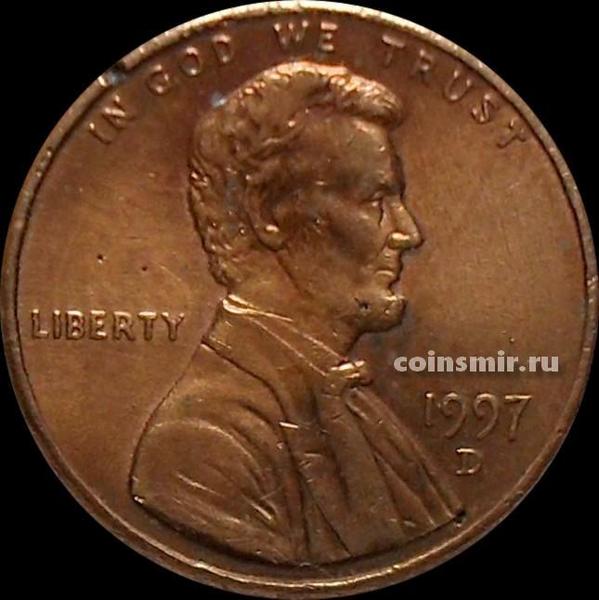 1 цент 1997 D США. Линкольн.