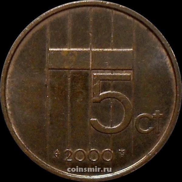 5 центов 2000 Нидерланды.