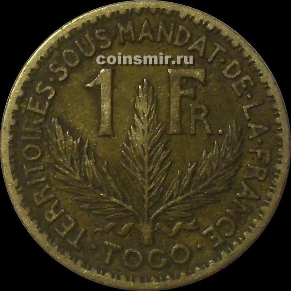 1 франк 1924 французское Того.