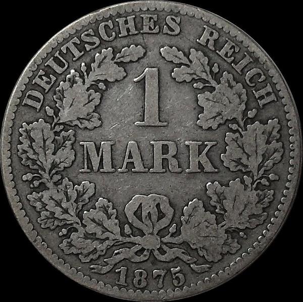 1 марка 1875 B Германия.