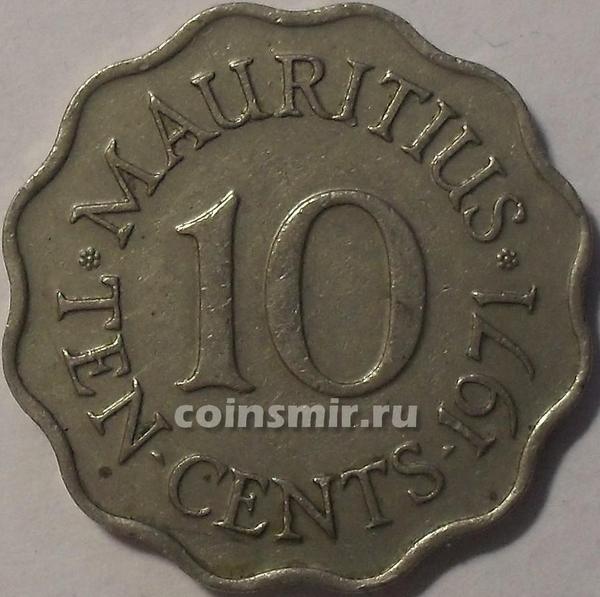 10 центов 1971 Маврикий.