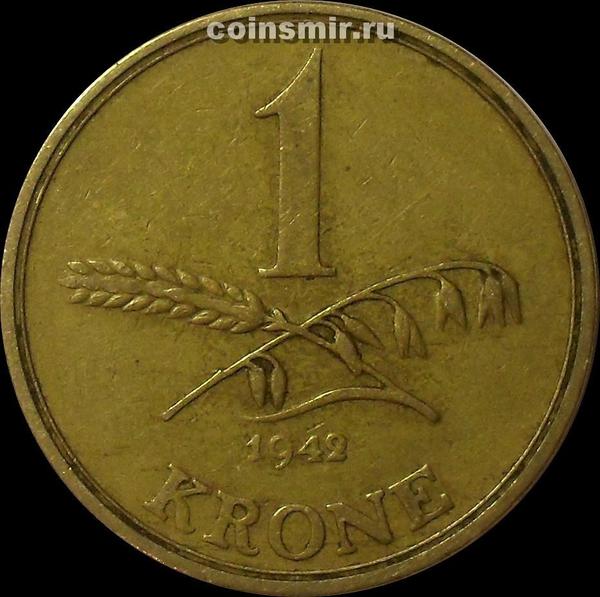 1 крона 1942 Дания.