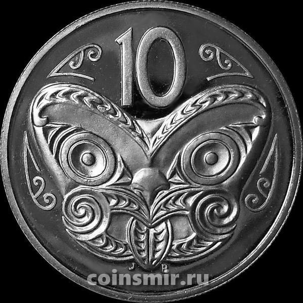 10 центов 1983 Новая Зеландия. Маска Маори. Пруф.