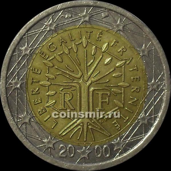 2 евро 2000 Франция. VF
