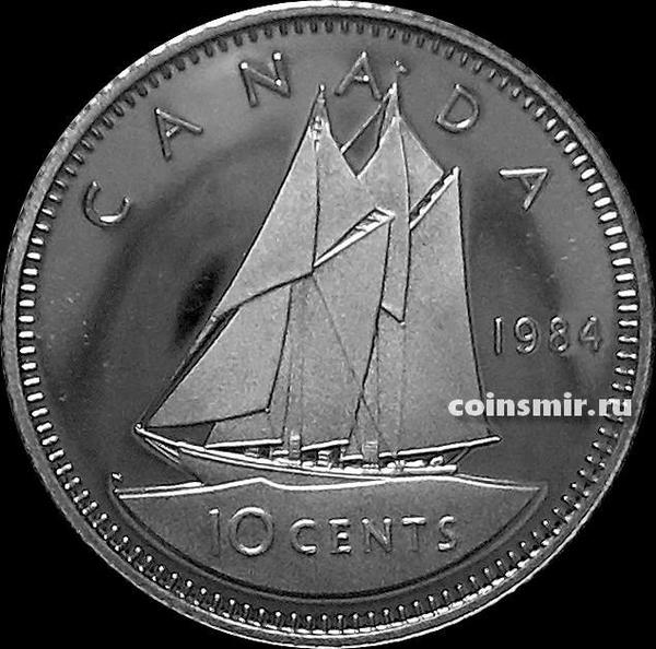 10 центов 1984 Канада. Пруф.