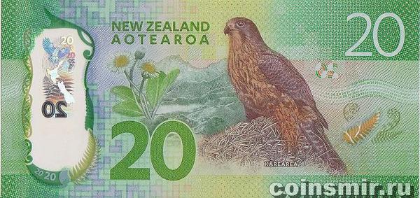 20 долларов 2016 Новая Зеландия. Сокол.