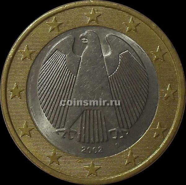 1 евро 2002 D Германия. VF