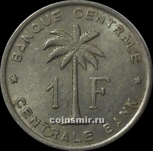1 франк 1959 Бельгийское Конго. Руанда-Урунди.