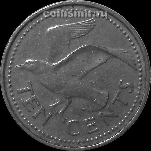 10 центов 1989 Барбадос. Чайка.