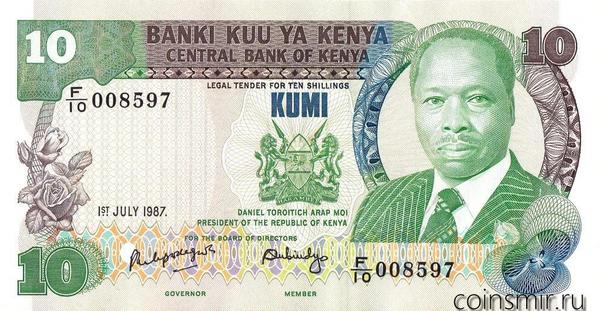 10 шиллингов 1987 Кения.
