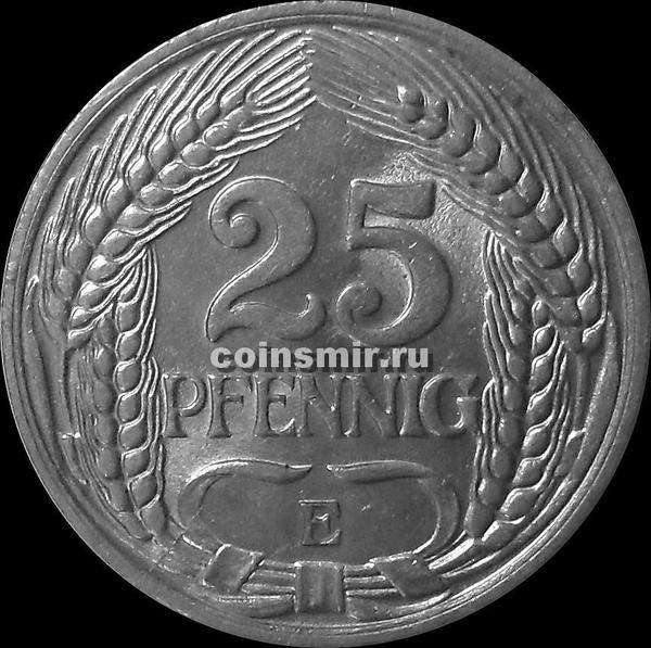 25 пфеннигов 1911 Е Германия.