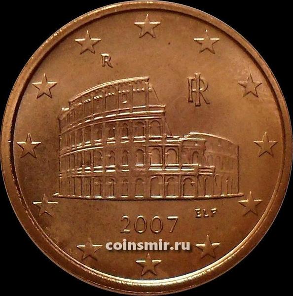 5 евроцентов 2007 Италия. Римский Колизей.