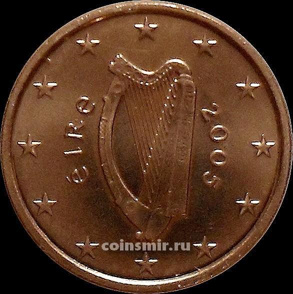 1 евроцент 2005 Ирландия. Кельтская арфа.