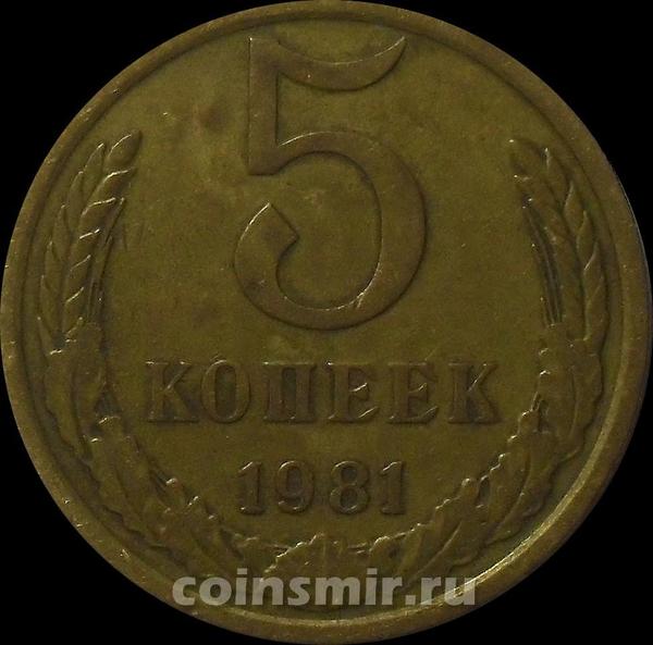 5 копеек 1981 СССР.