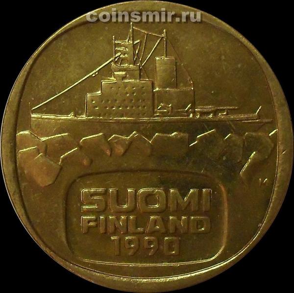 5 марок 1990 Финляндия. Ледокол Урхо.
