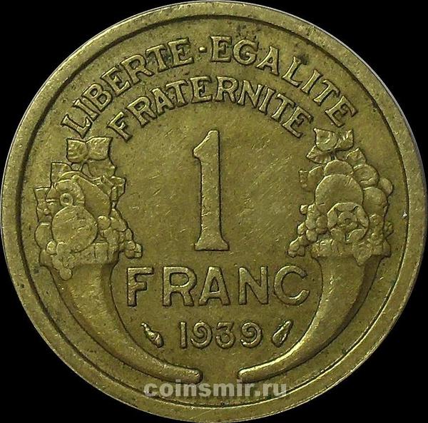 1 франк 1939 Франция. (в наличии 1938 год)