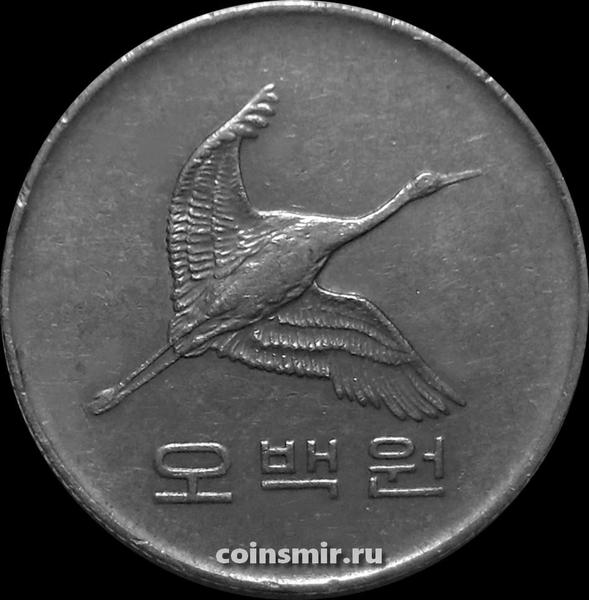 500 вон 1983 Южная Корея. Маньчжурский журавль.
