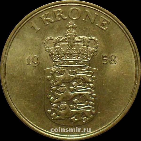 1 крона 1958 Дания.
