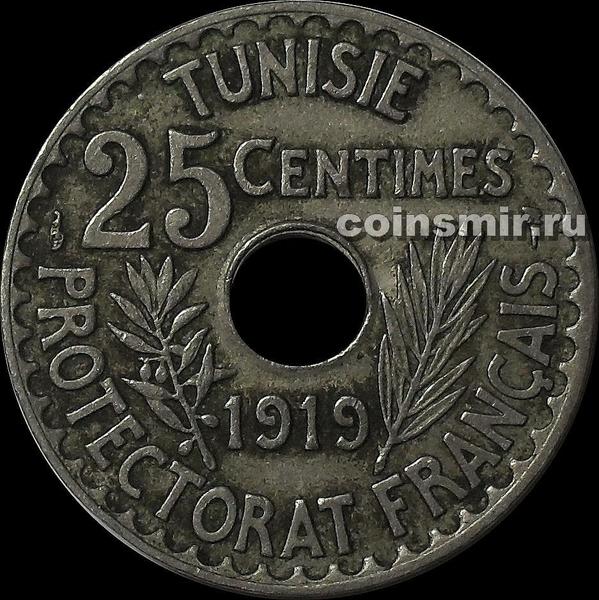 25 сантимов 1919 Тунис.