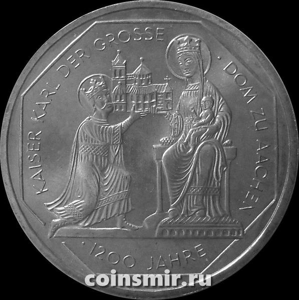 10 марок 2000 G Германия (ФРГ). 1200 лет Собору в Аахене.