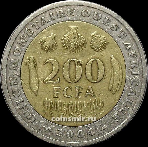 200 франков 2004  КФА BCEAO (Западная Африка).