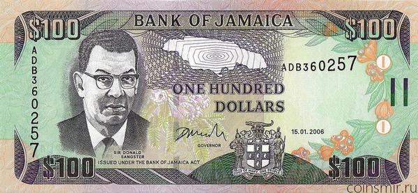 100 долларов 2006 Ямайка.