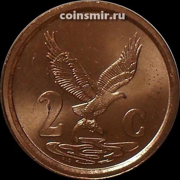 2 цента 1996 Южная Африка.