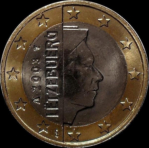 1 евро 2003 Люксембург. Великий герцог Люксембурга Анри (Генрих).