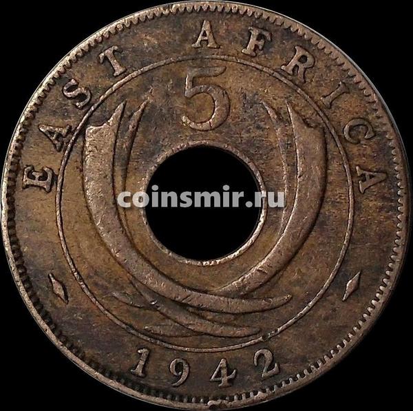 5 центов 1942 Британская восточная Африка. VF.