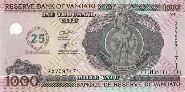 1000 вату 2005 Вануату. 25-летие Независимости.