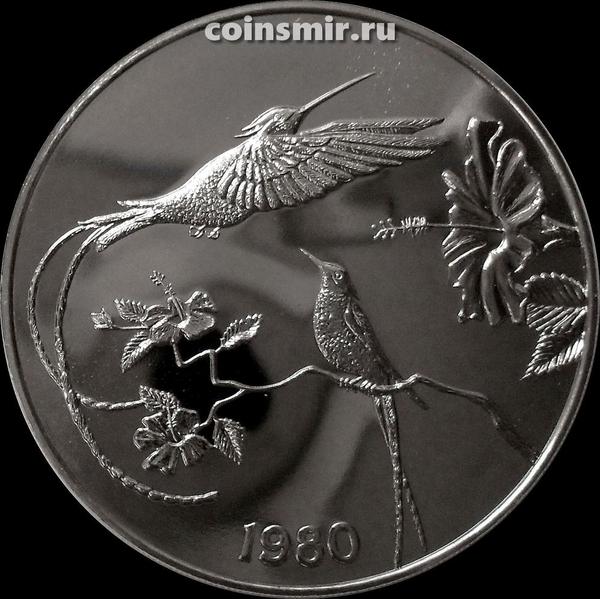 10 долларов 1980 Ямайка. Хвостатая колибри.