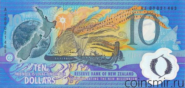 10 долларов 2000 Новая Зеландия. Миллениум.