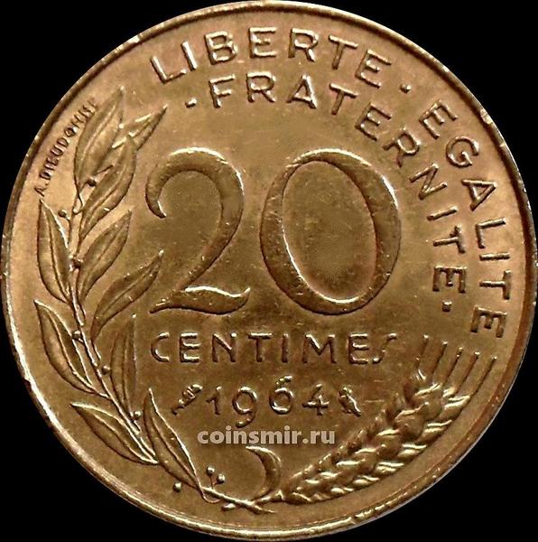 20 сантимов 1964 Франция.
