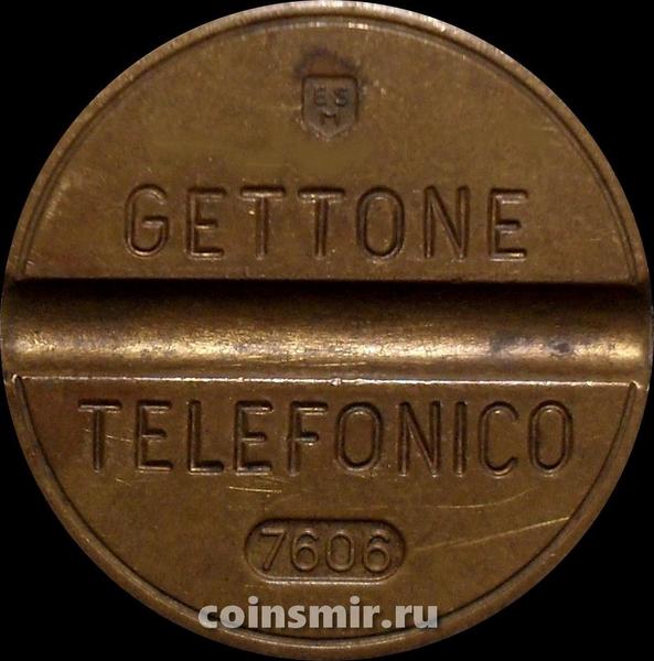 Жетон телефонный 1976 года Италия. 7606 ESM - Emilio Senesi Medaglie.