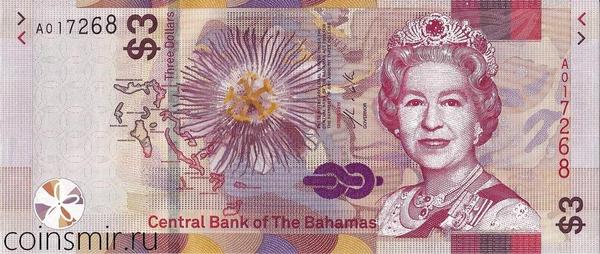 3 доллара 2019 Багамские острова.