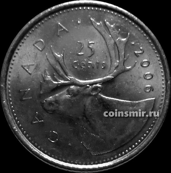 25 центов 2006 Р Канада. Северный олень.