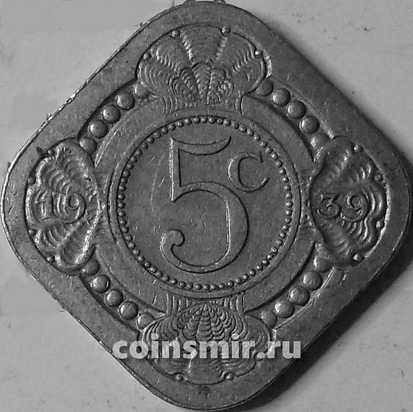 5 центов 1939 Нидерланды.