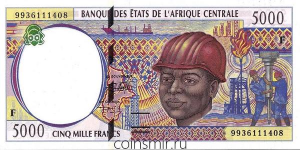 5000 франков 1999 F КФА BEAC (Центральная Африка).