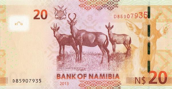 20 долларов 2013 Намибия.