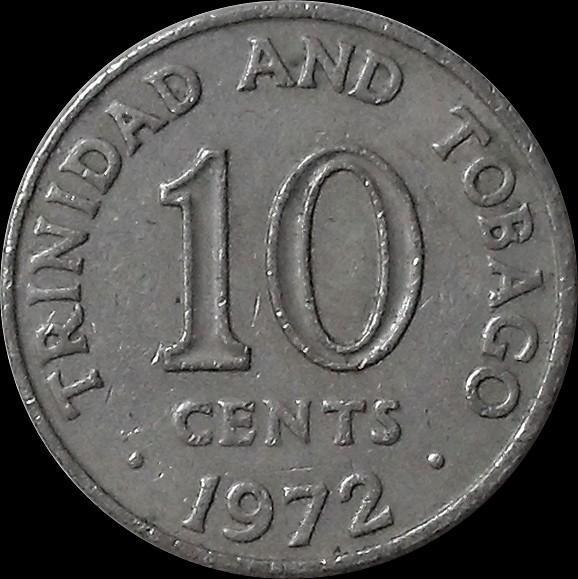 10 центов 1972 Тринидад и Тобаго.