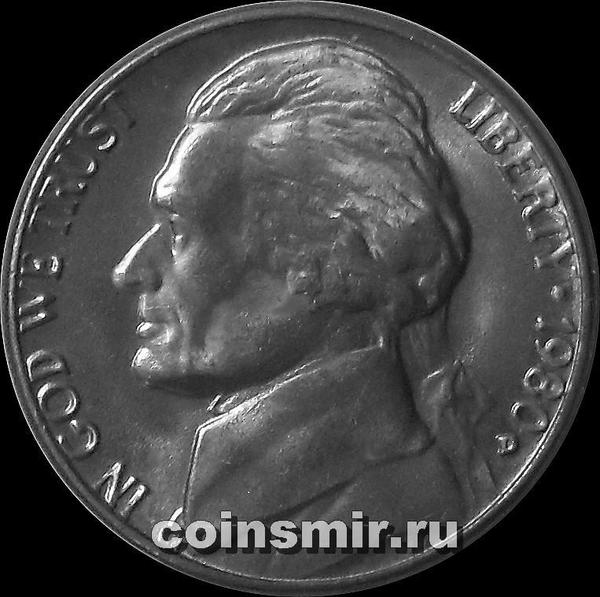 5 центов 1980 D США.